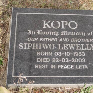 KOPO Siphiwo Lewellyn 1953-2003