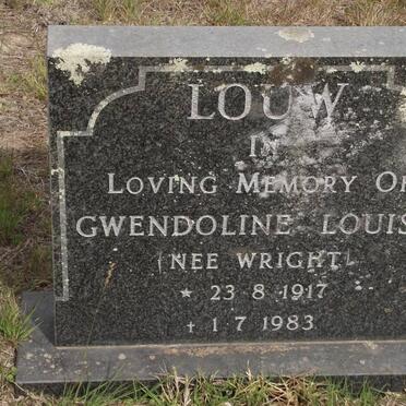 LOUW Gwendoline Louisa nee WRIGHT 1917-1983