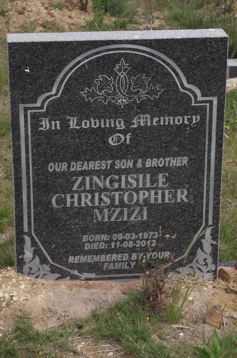 MZIZI Zingisile Christopher 1973-2012