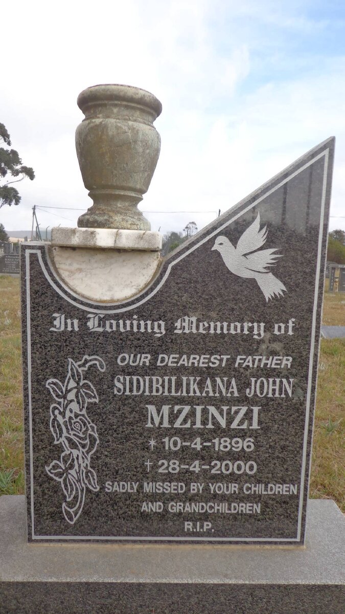 MZINZI Sidibilikana John 1896-2000