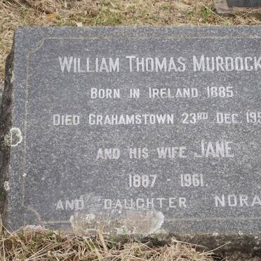 MURDOCK William Thomas 1885-1958 &amp; Jane 1887-1961 :: MURDOCK Nora