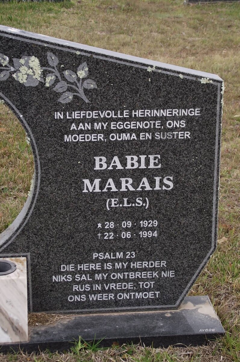 MARAIS E.L.S. 1929-1994