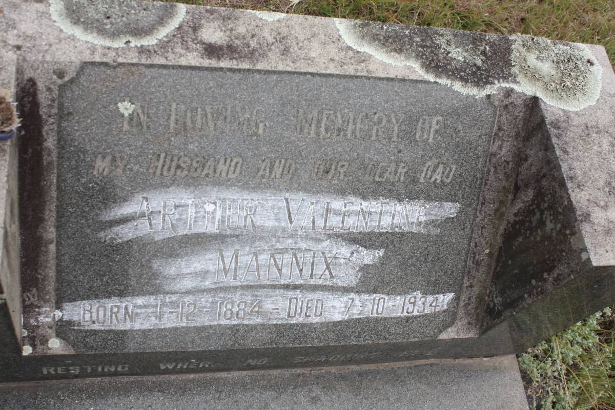 MANNIX Arthur Valentine 1884-1934