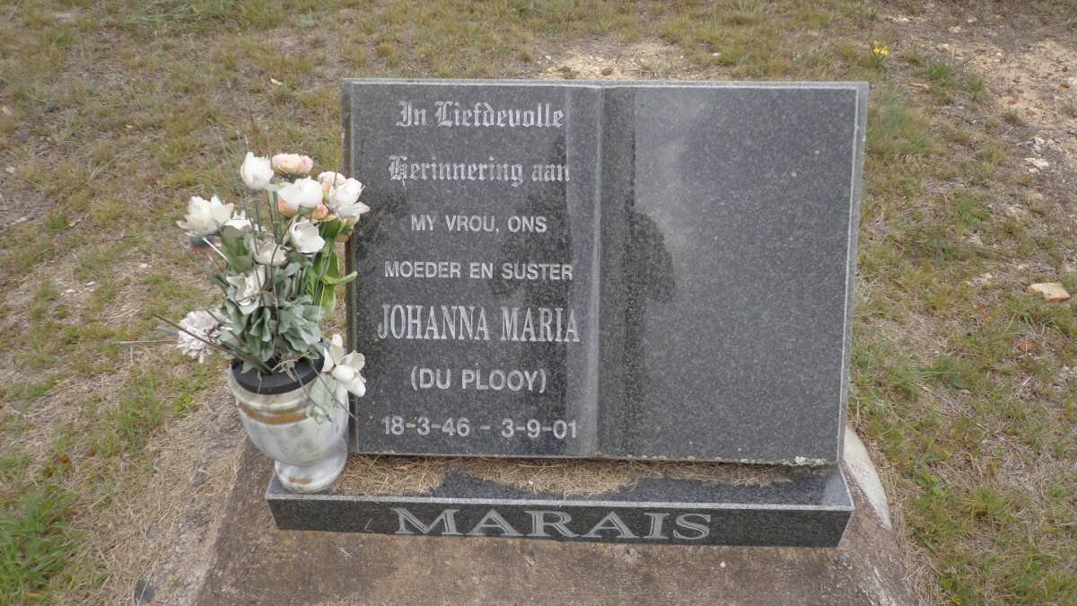 MARAIS Johanna Maria nee DU PLOOY 1946-2001