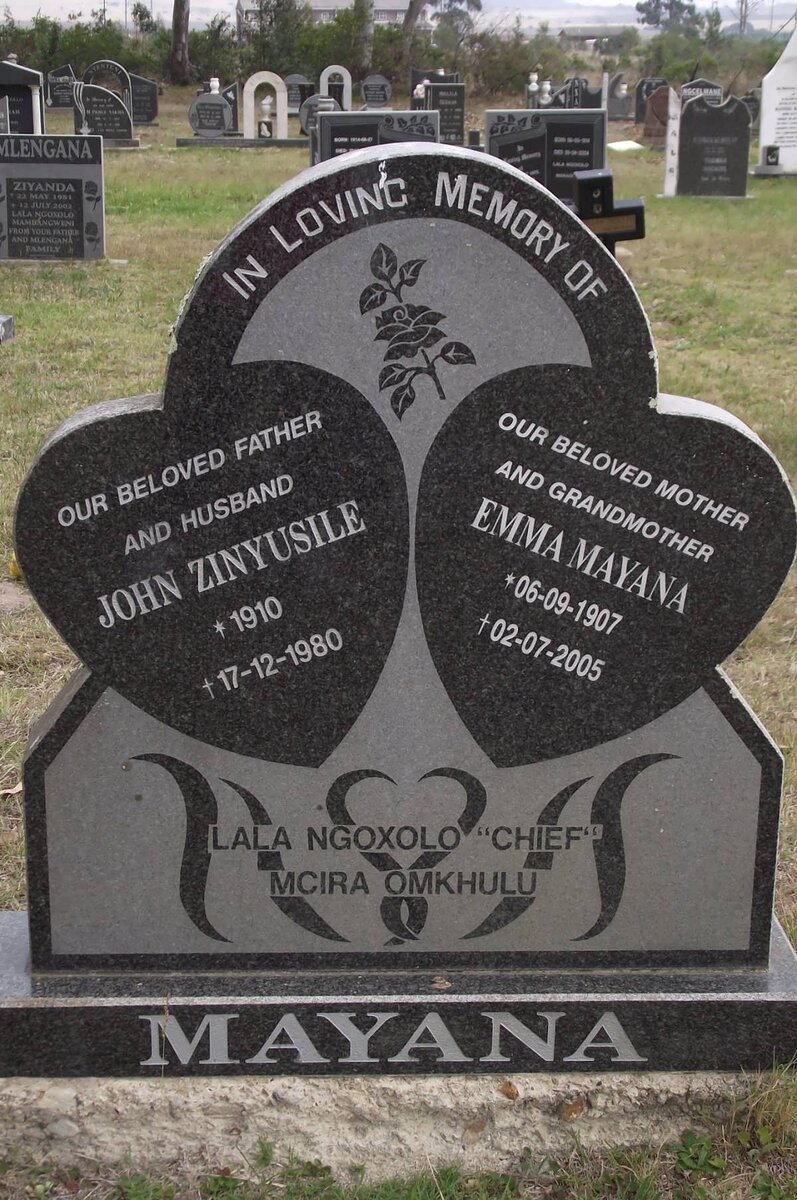 MAYANA John Zinyusile 1910-1980 &amp; Emma Mayana 1907-2005