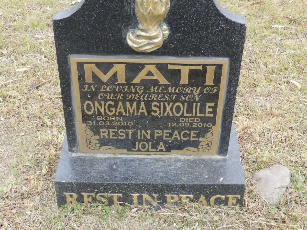 MATI Ongama Sixolile 2010-2010