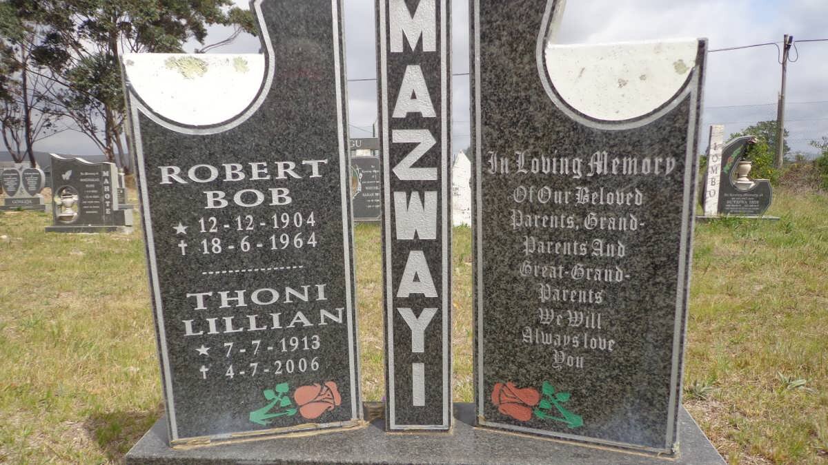 MAZWAYI Robert Bob 1904-1964 &amp; Thoni Lillian 1913-2006
