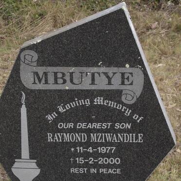 MBUTYE Raymond Mziwandile 1977-2000