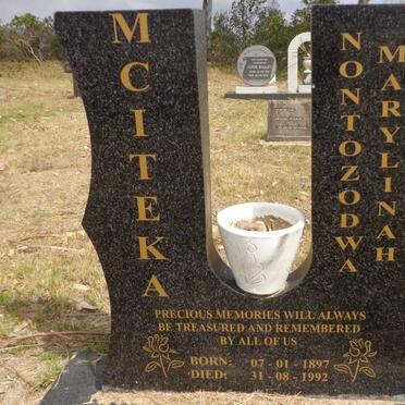 MCITEKA Nontozodwa Marylinah 1897-1992
