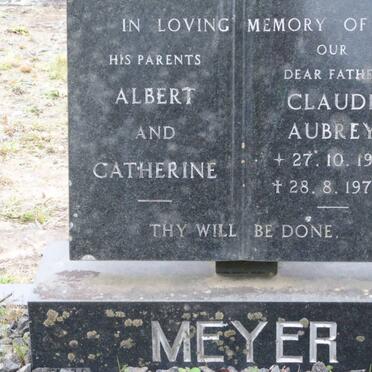 MEYER Albert &amp; Catherine :: MEYER Claude Aubrey 1911-1976