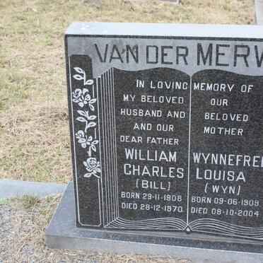 MERWE William Charles, van der 1908-1970 &amp; Wynnefred Louisa 1909-2004