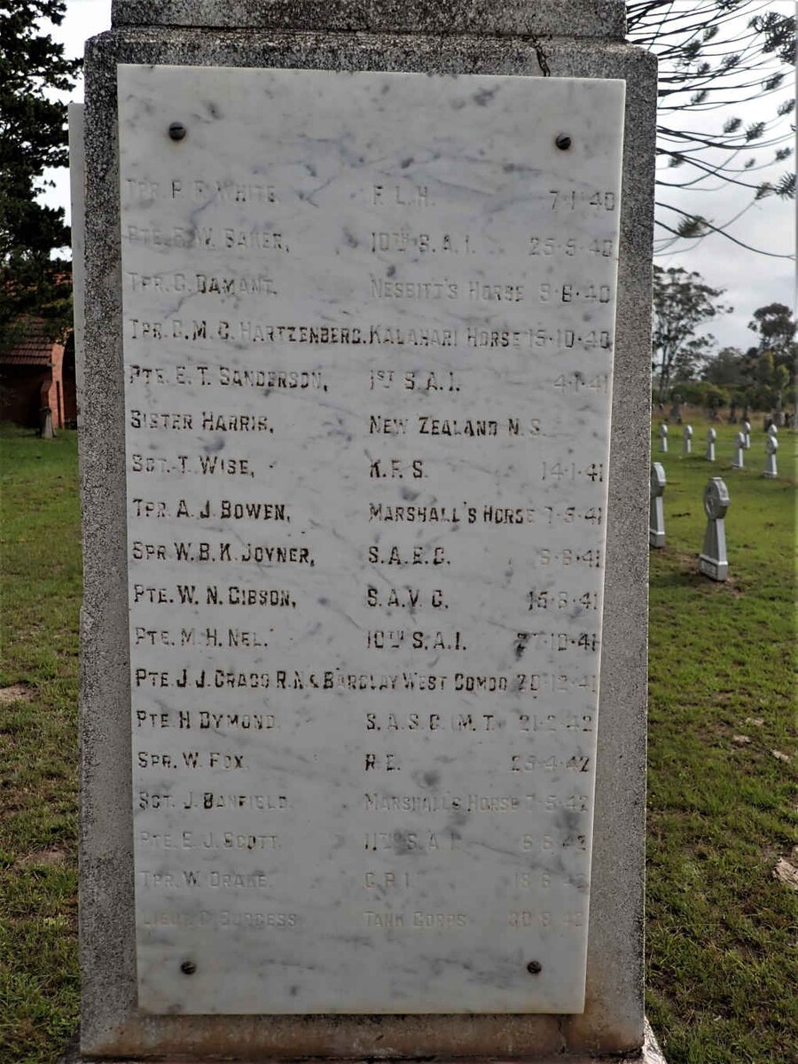 3. Memorial Plinth to S.A. Legion of the British Empire Service League.