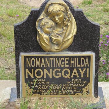 NONGQAYI Nomatinge Hilda 1951-2012