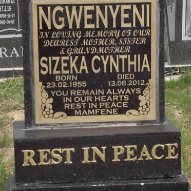 NGWENYENI Sizeka Cynthia 1955-2012