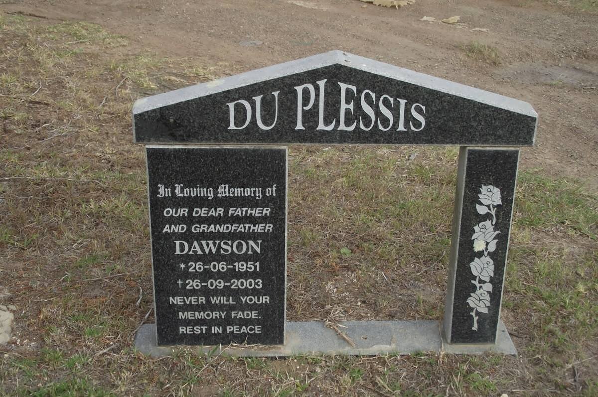 PLESSIS Dawson, du 1951-2003