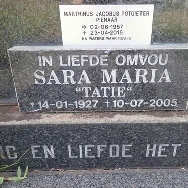 PIENAAR Hendrik 1924-1974 &amp; Sara Maria 1927-2005 :: PIENAAR Marthinus Jacobus Potgieter 1957-2015