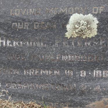 PETERSEN Hermine nee MUHLENBROCK 1865-1953