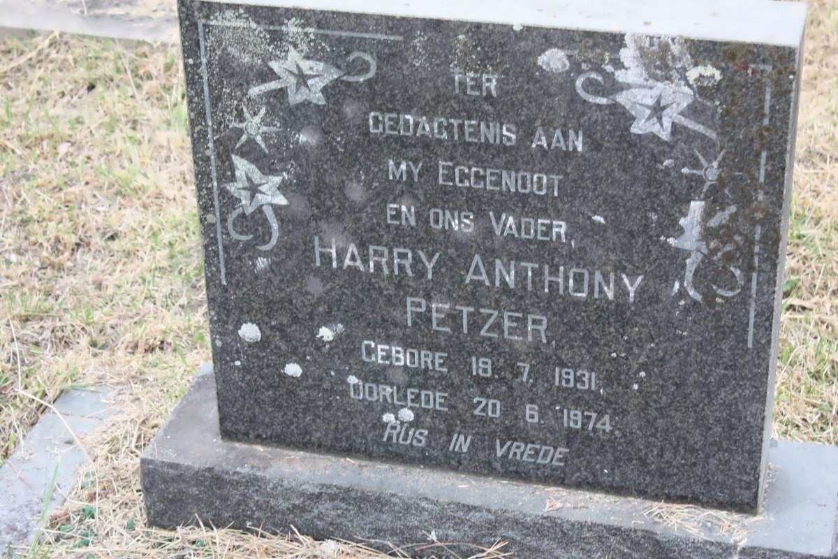 PETZER Harry Anthony 1931-1974