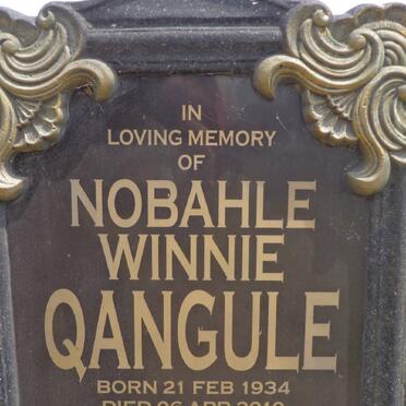 QANGULE Nobahle Winnie 1934-2010