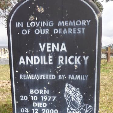 RICKY Vena Andile 1977-2000