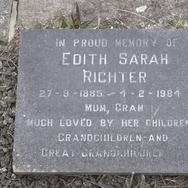 RICHTER Edith Sarah 1885-1984