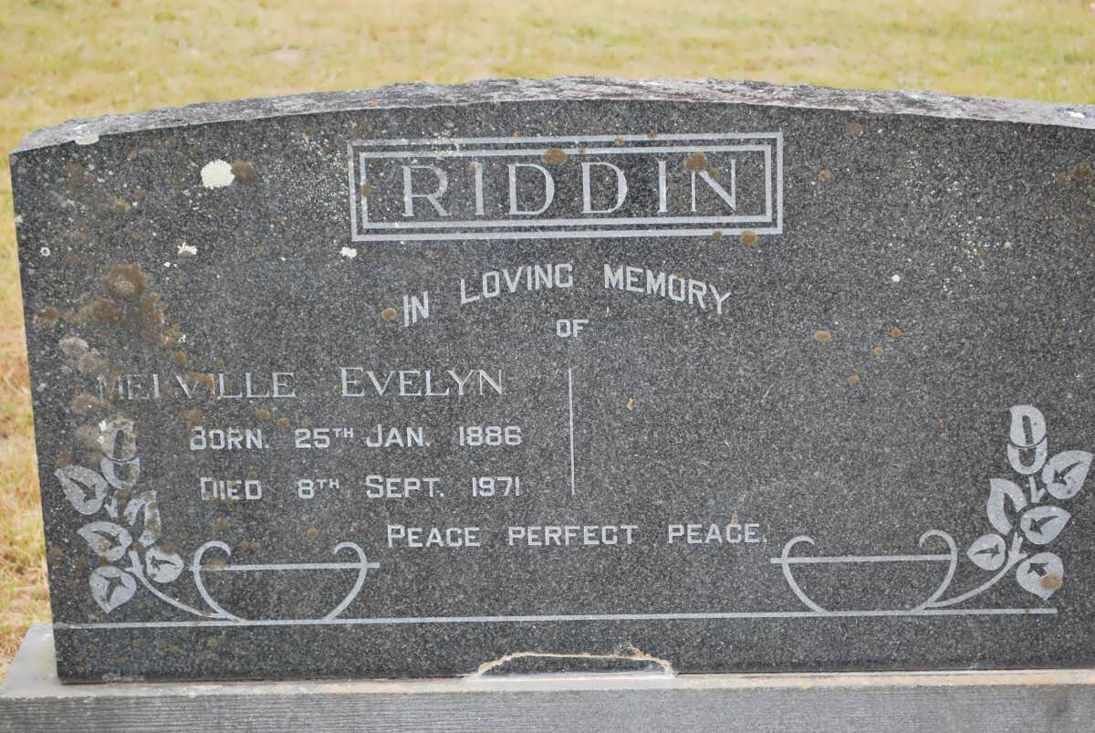 RIDDIN Melville Evelyn 1886-1971