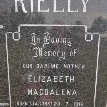 RIELLY Elizabeth Magdalena nee JACOBS 1912-1988