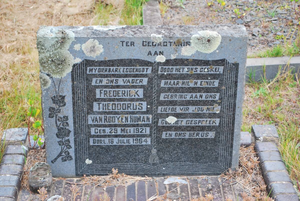 ROOYEN Frederick Theodorus, van 1921-1964