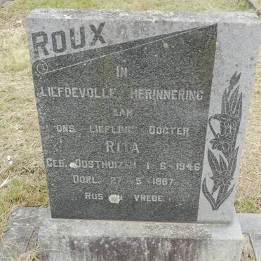 ROUX Rita nee OOSTHUIZEN 1946-1967