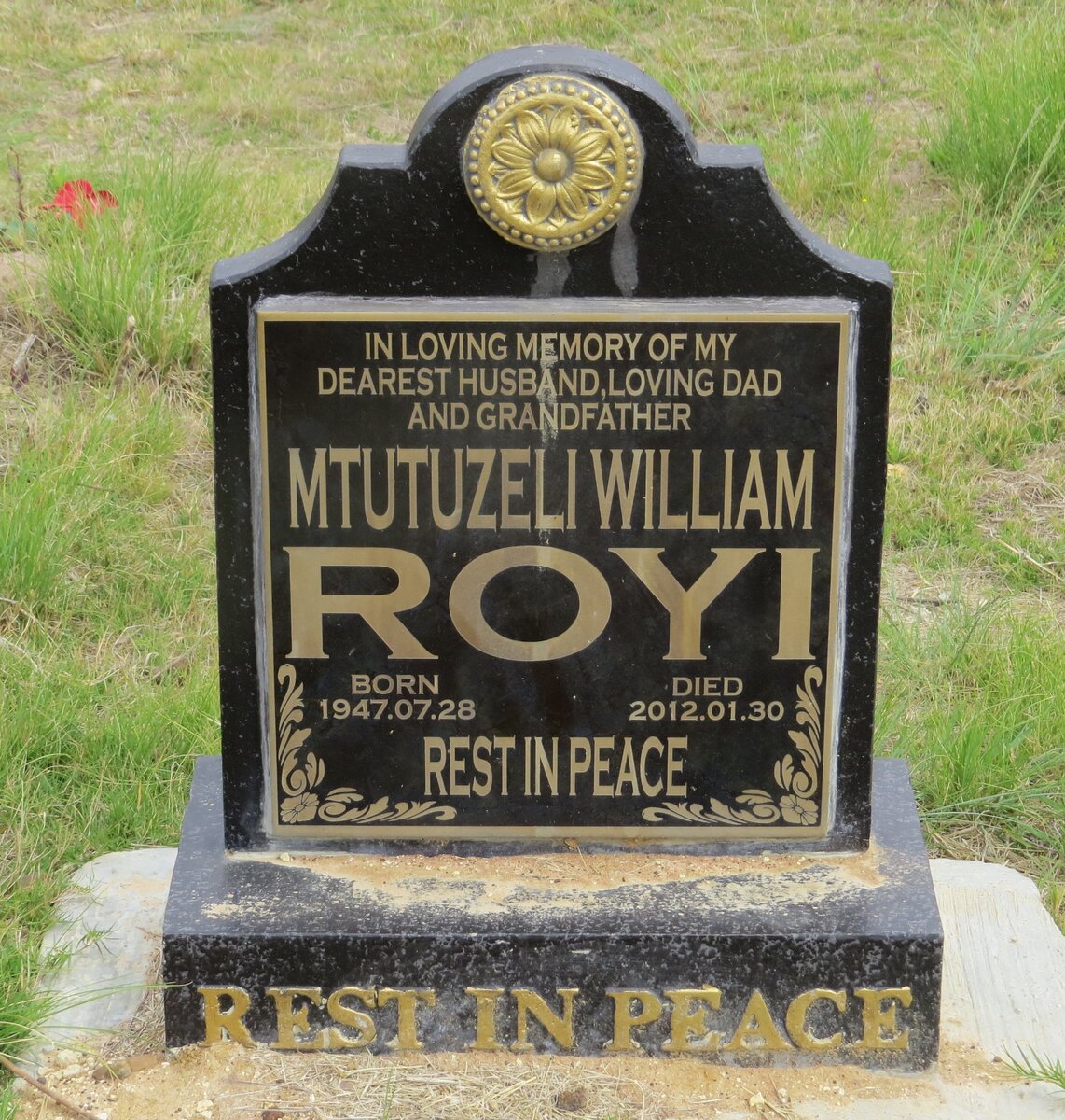 ROYI Mtutuzeli William 1947-2012