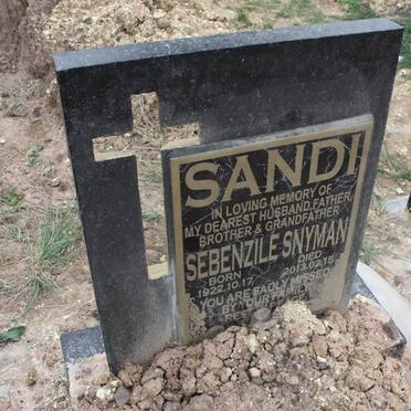 SANDI Sebenzile Snyman 1922-2013