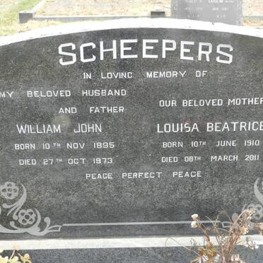 SCHEEPERS William John 1895-1973 &amp; Louisa Beatrice 1910-2011