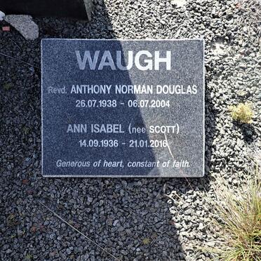 WAUGH Anthony Norman Douglas 1938-2004 &amp; Ann Isabel SCOTT 1936-2016