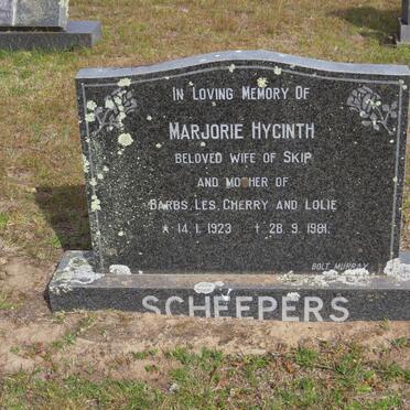 SCHEEPERS Marjorie Hycinth 1923-1981