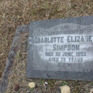 SIMPSON Charlotte Elizabeth -1952