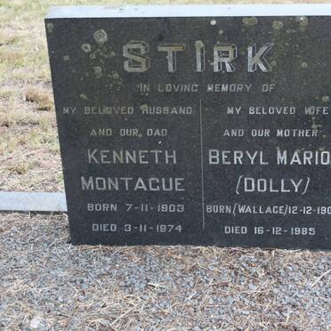 STIRK Kenneth Montague 1903-1974 &amp; Beryl Marion WALLACE 1903-1985
