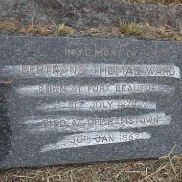 WARD Bertrand Thomas 1878-1952