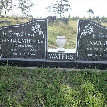 WATERS Lionel Basil 1925-1990 &amp; Maria Catherina 1925-2019