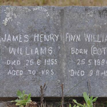 WILLIAMS James Henry -1955 &amp; Ann BOTHA 1884-1961