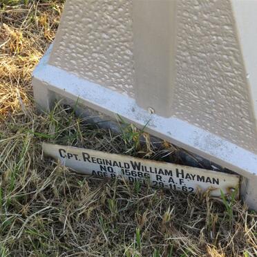 HAYMAN Reginald William -1962