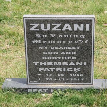 ZUZANI Thembani Patrick 1953-2011