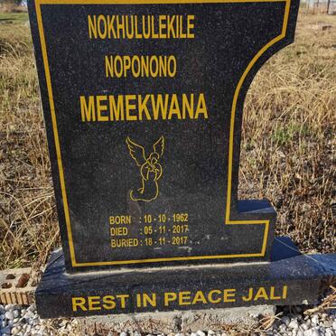 MEMEKWANA Nokhululekile Noponono 1962-2017