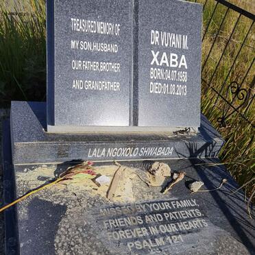 XABA Vuyani M. 1958-2013