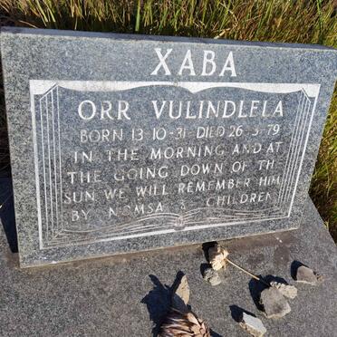 XABA Orr Vulindlela 1931-1979