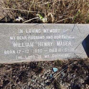 MAUER William Henry 1890-1971