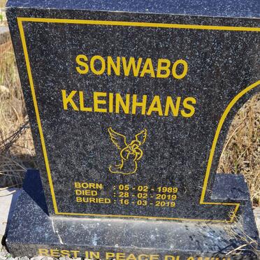 KLEINHANS Sonwabo 1989-2019