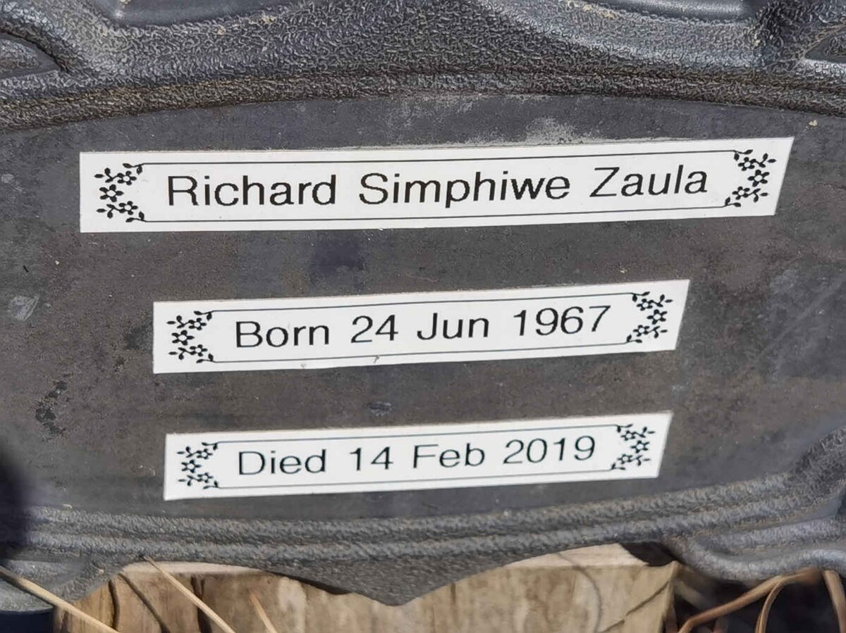 ZAULA Richard Simphiwe 1967-2019