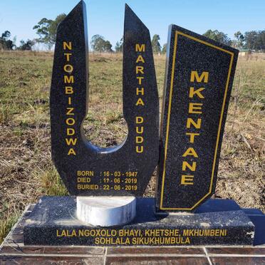 MKENTANE Ntombizodwa Martha Dudu 1947-2019