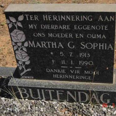BUITENDAG Martha G. Sophia 1913-1990
