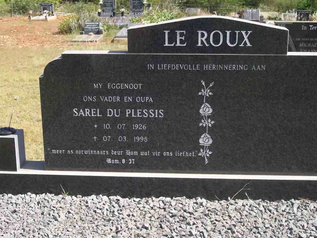 ROUX Sarel du Plessis, le 1926-1998